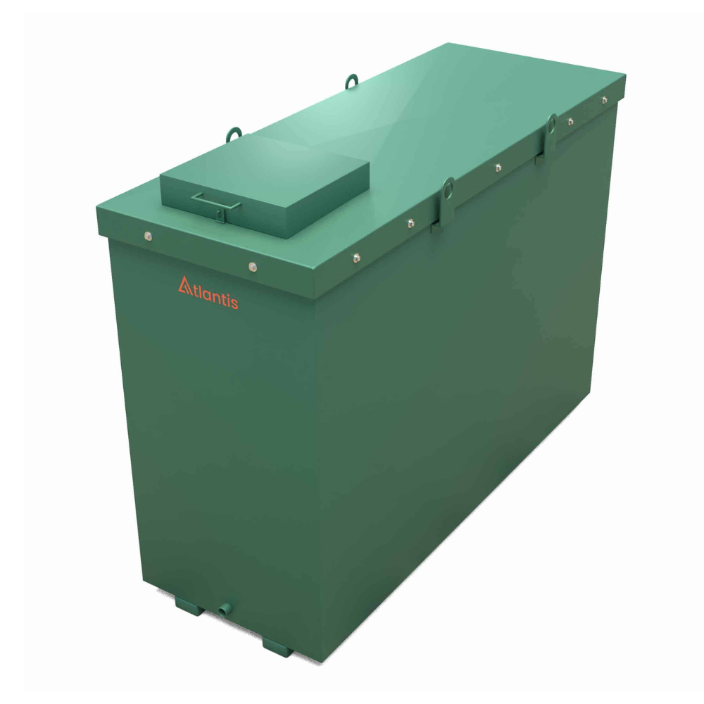 1050 Litre Fire Rated Bunded Steel Oil Tank - Atlantis