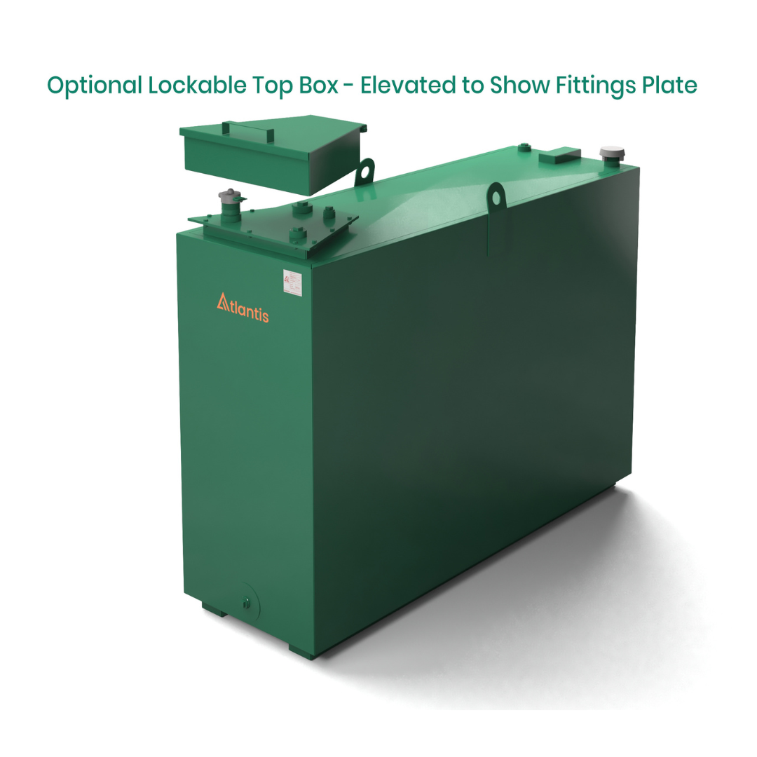 1050 Litre Steel Bunded Oil Tank - Atlantis