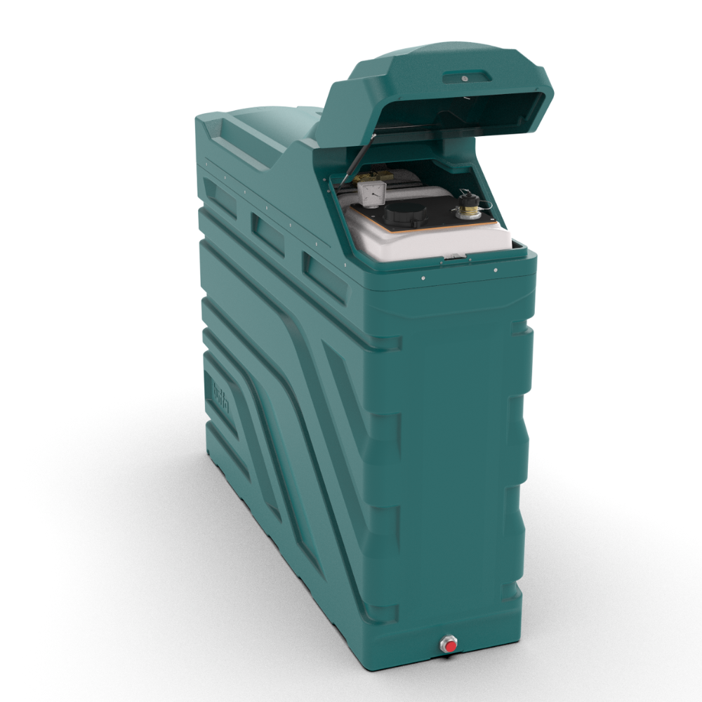 1250 Litre Slimline Plastic Bunded Oil Tank - Tuffa Tanks
