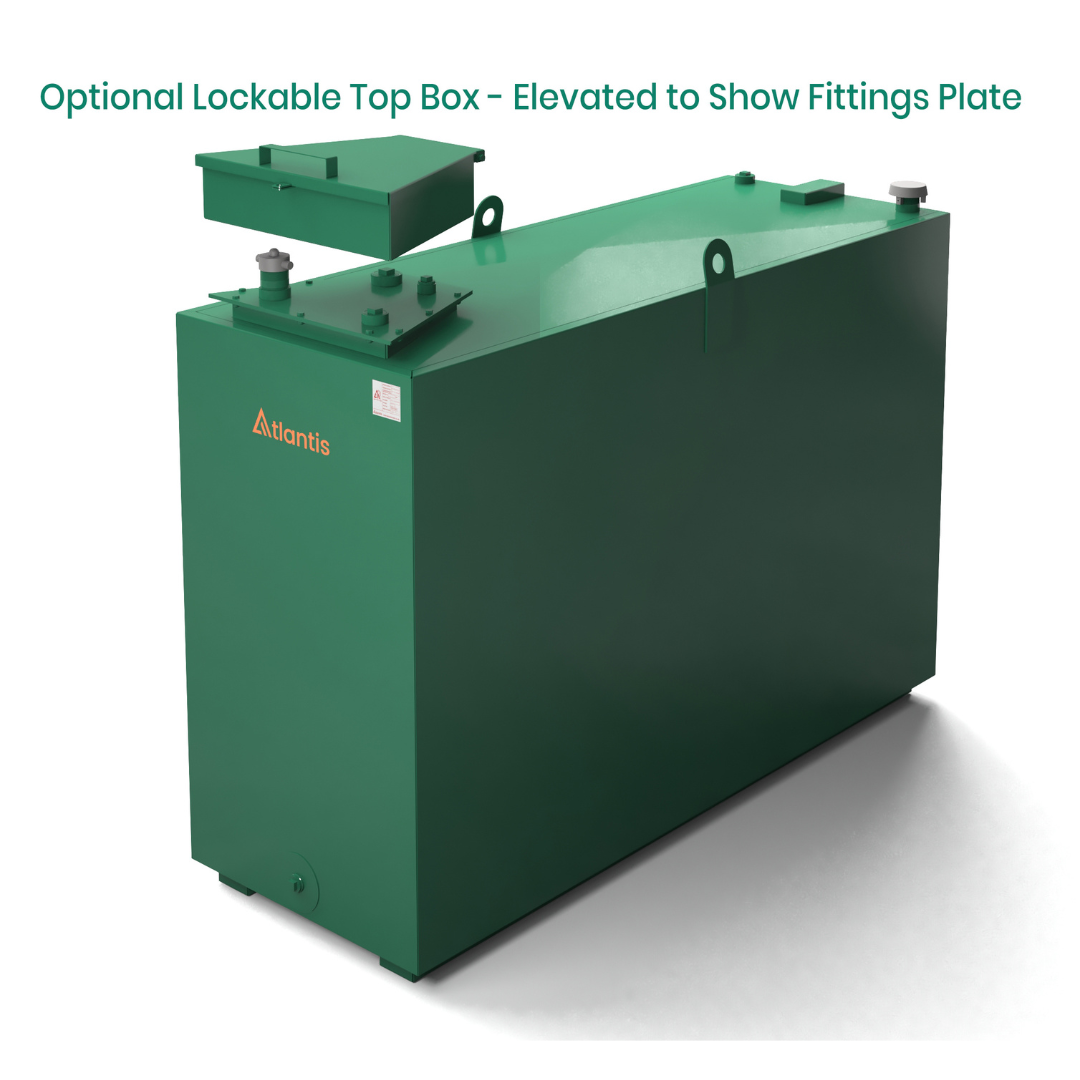 1350 Litre Steel Bunded Oil Tank - Atlantis