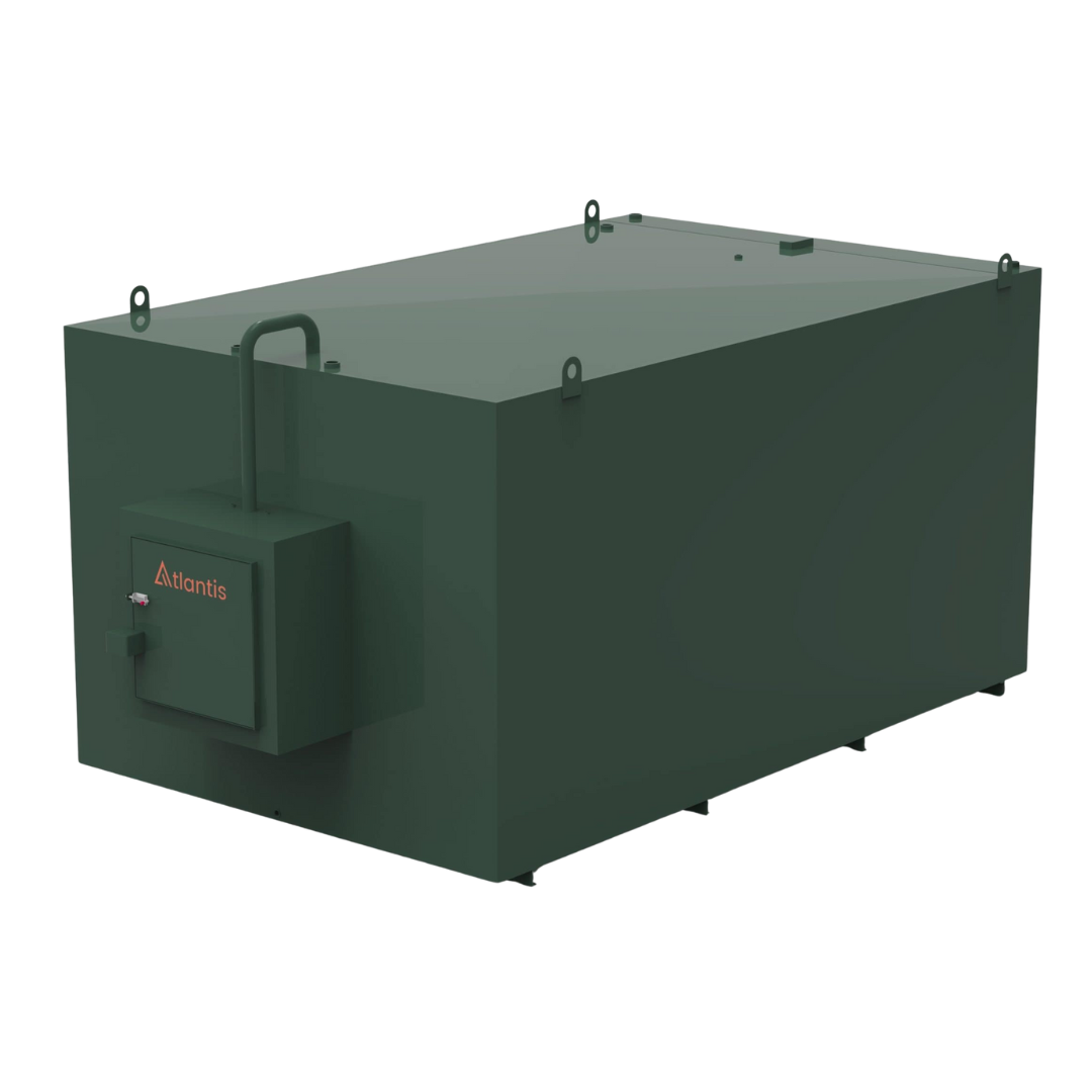 18,000 Litre Steel Bunded Oil Tank c/w Fill Point Cabinet - Atlantis