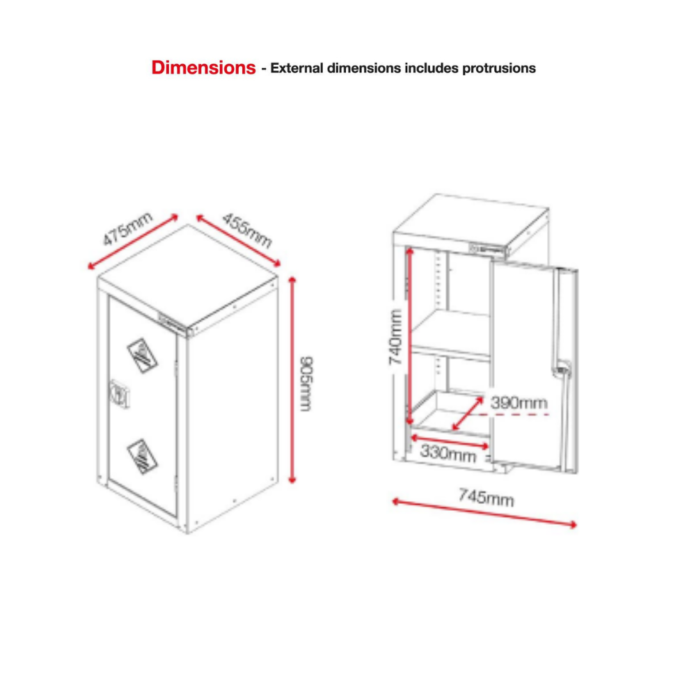 Hazardous Storage Cupboard - Armorgard Safestor HFC4