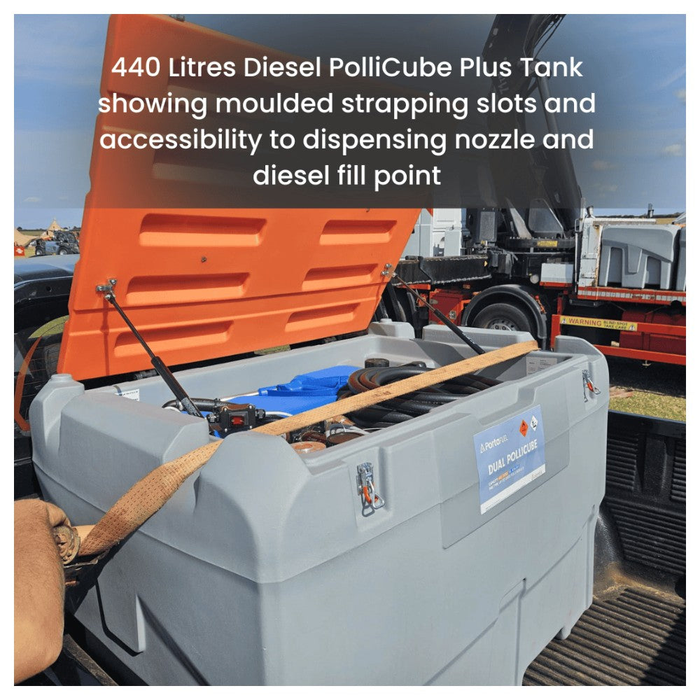 440 Litre Diesel PolliCube Plus Transportable Tank with 12v Pump - view 5