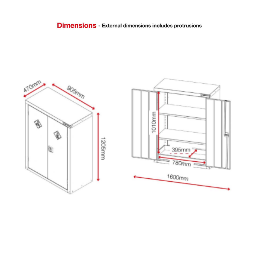 Hazardous Storage Cupboard - Armorgard Safestor HFC5