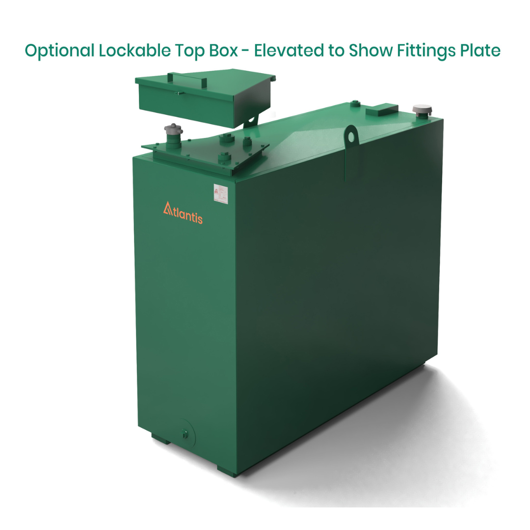 900 Litre Steel Bunded Oil Tank - Atlantis