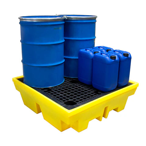 Spill Pallet With High Capacity Sump (For 4 x 205ltr Drums)- BP4