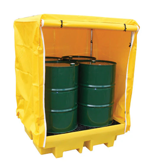 Covered Spill Pallet (For 4 x 205ltr Drums)