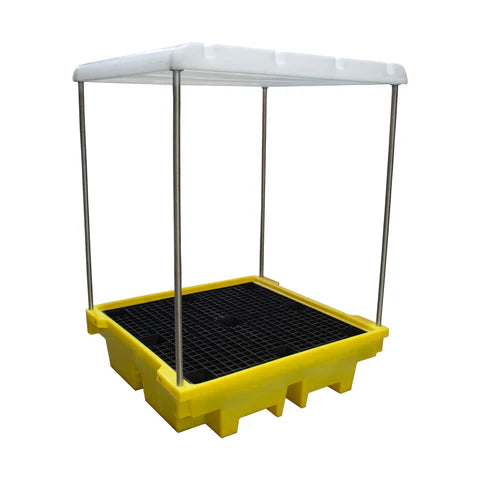 Covered Spill Pallet (For 4 x 205ltr Drums)