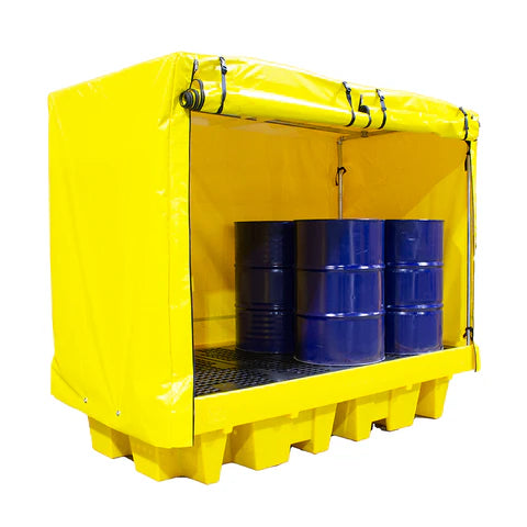 Covered Spill Pallet (For 8 x 205ltr Drums)