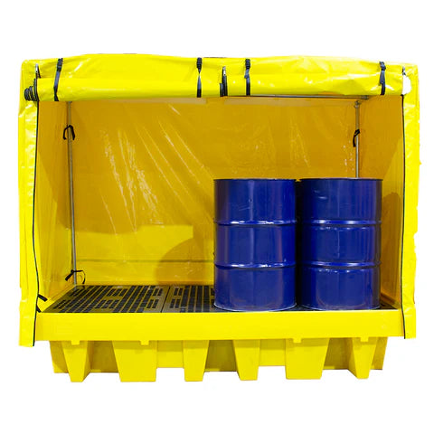Covered Spill Pallet (For 8 x 205ltr Drums)