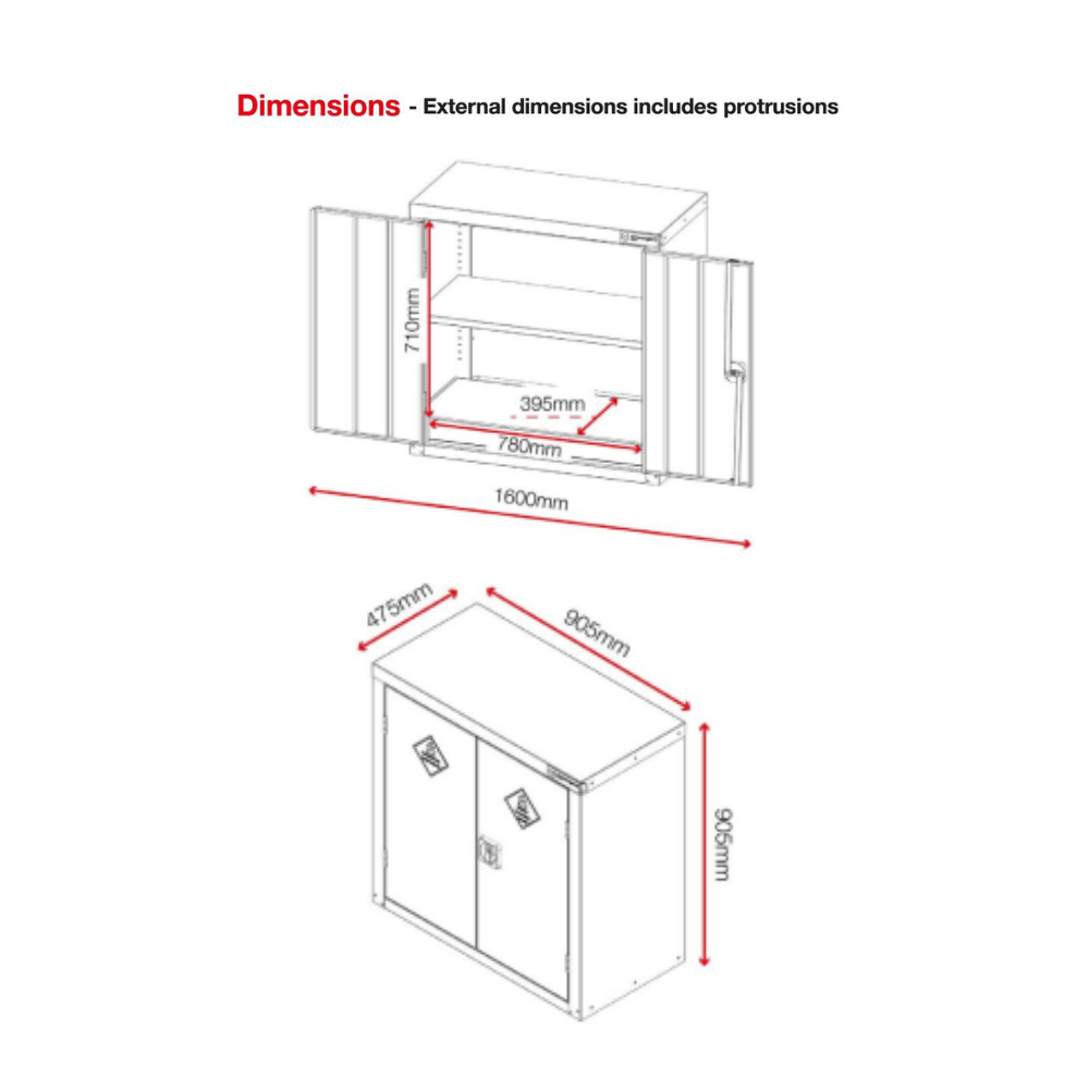 Hazardous Storage Cupboard - Armorgard Safestor HFC3