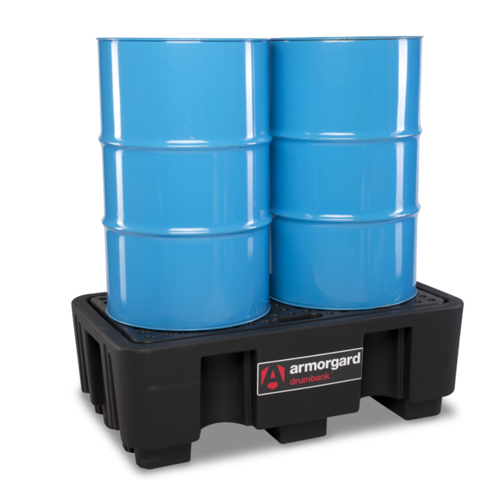 2 x 205L Drum Sump Pallet - Armorgard DrumBank DBP2