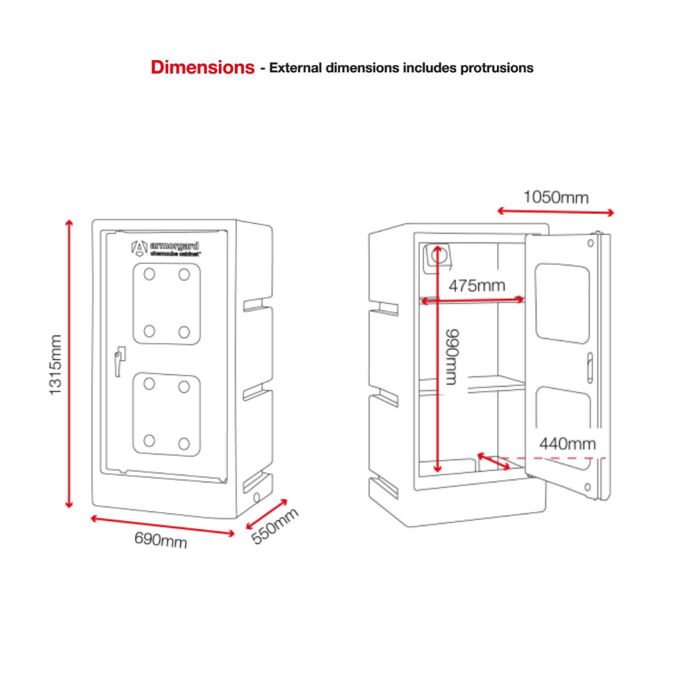 Chemical Storage Cabinet - Armorgard ChemCube CCC2