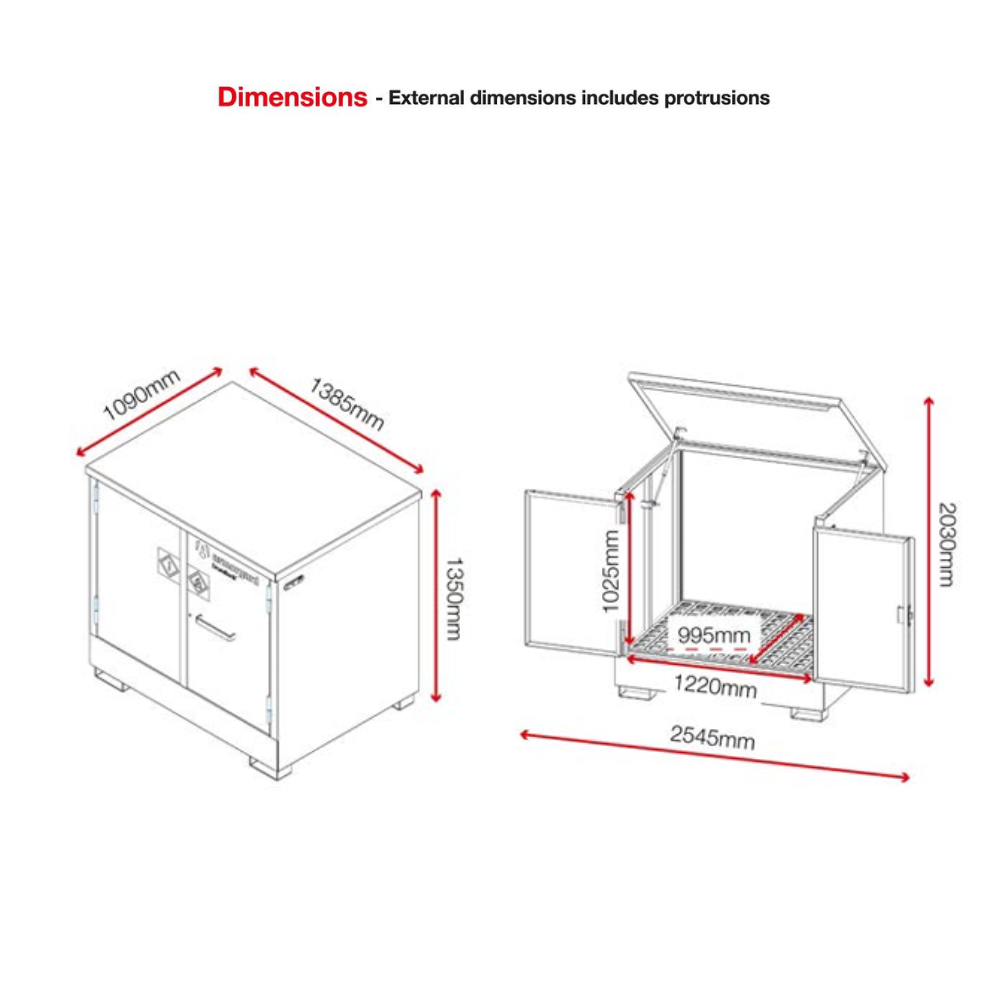 205 Litre Drum Storage - Armorgard DrumBank DB2