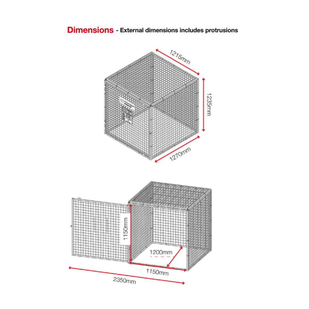 Armorgard Gorilla Gas Cage GGC4