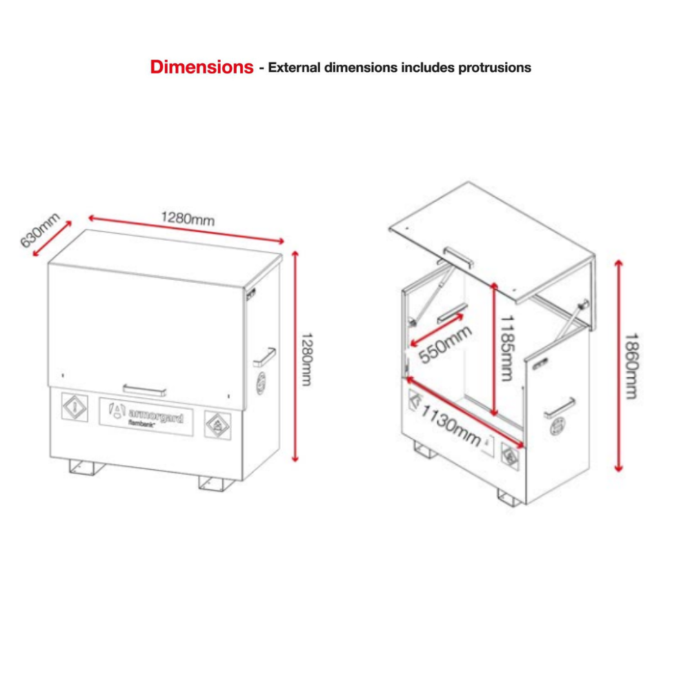 Hazardous Storage Box - Armorgard Flambank FBC4