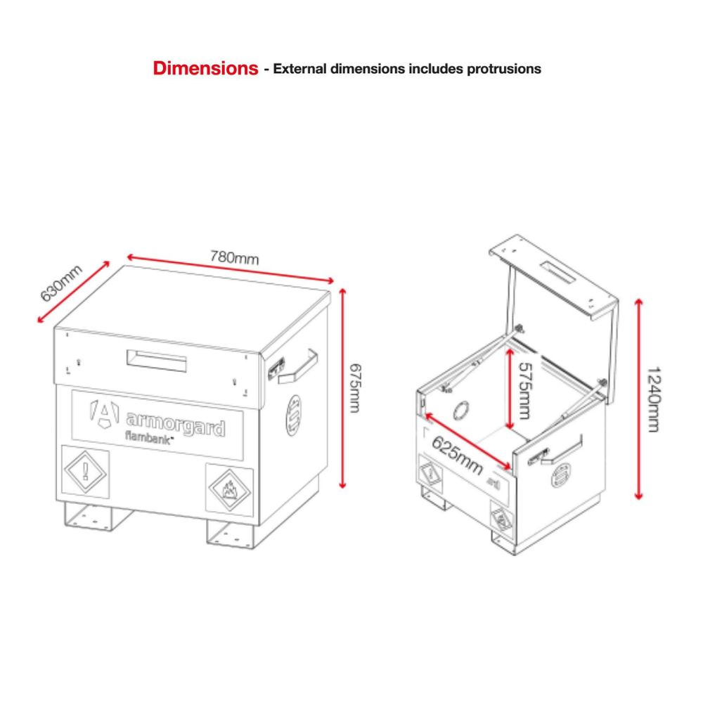 Hazardous Storage Box - Armorgard Flambank FB21