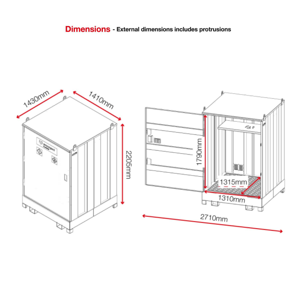 4 x 205 Litre Drum Storage - Armorgard DrumBank DB4S