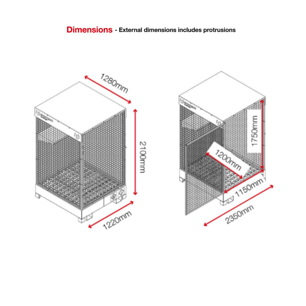 4 x 205L Drum Storage - Armorgard Drumcage DRC4