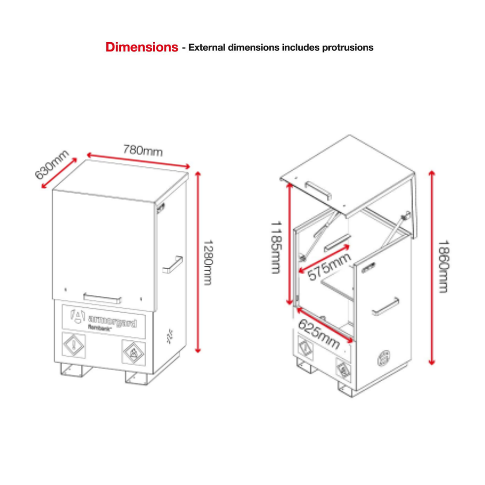 Hazardous Storage Box - Armorgard Flambank FBC2