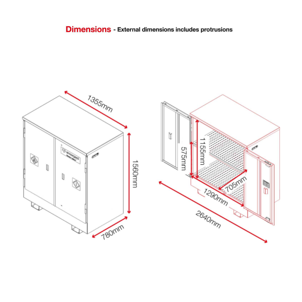 Flamstor Fire Resistant Storage Cabinet - Armorgard FSC4
