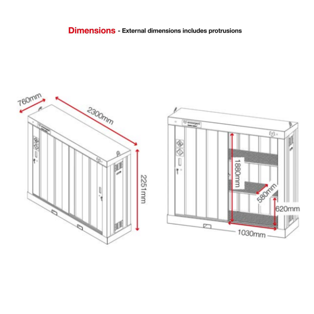 Flamstor Fire Resistant Storage Cabinet - Armorgard FSC5