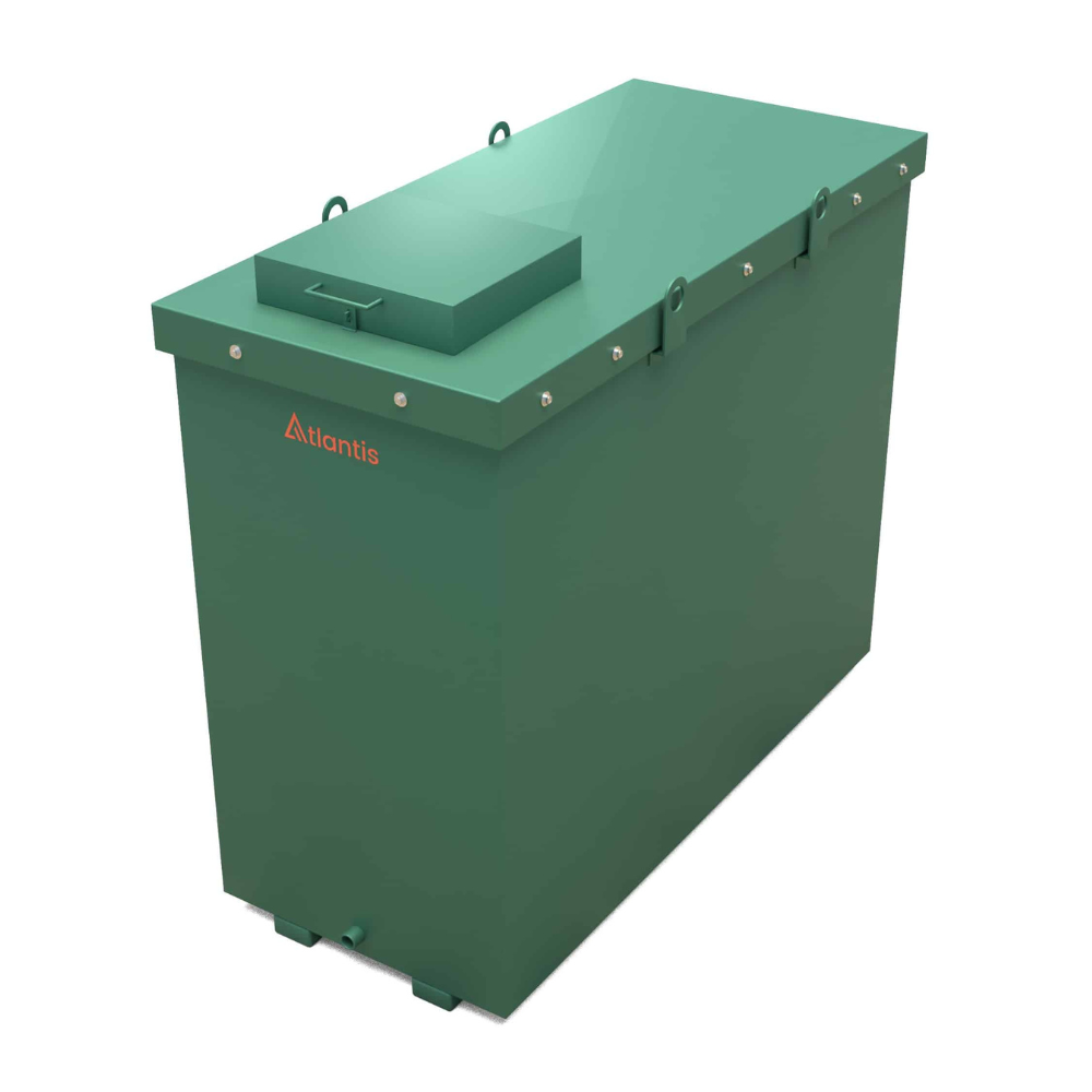 900 Litre Fire Rated Bunded Steel Oil Tank - Atlantis