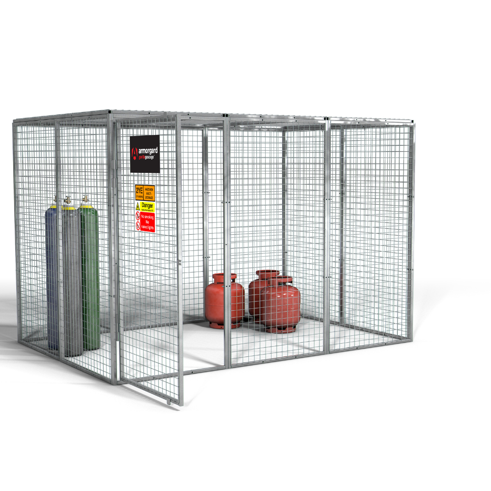 Gas bottle storage - front