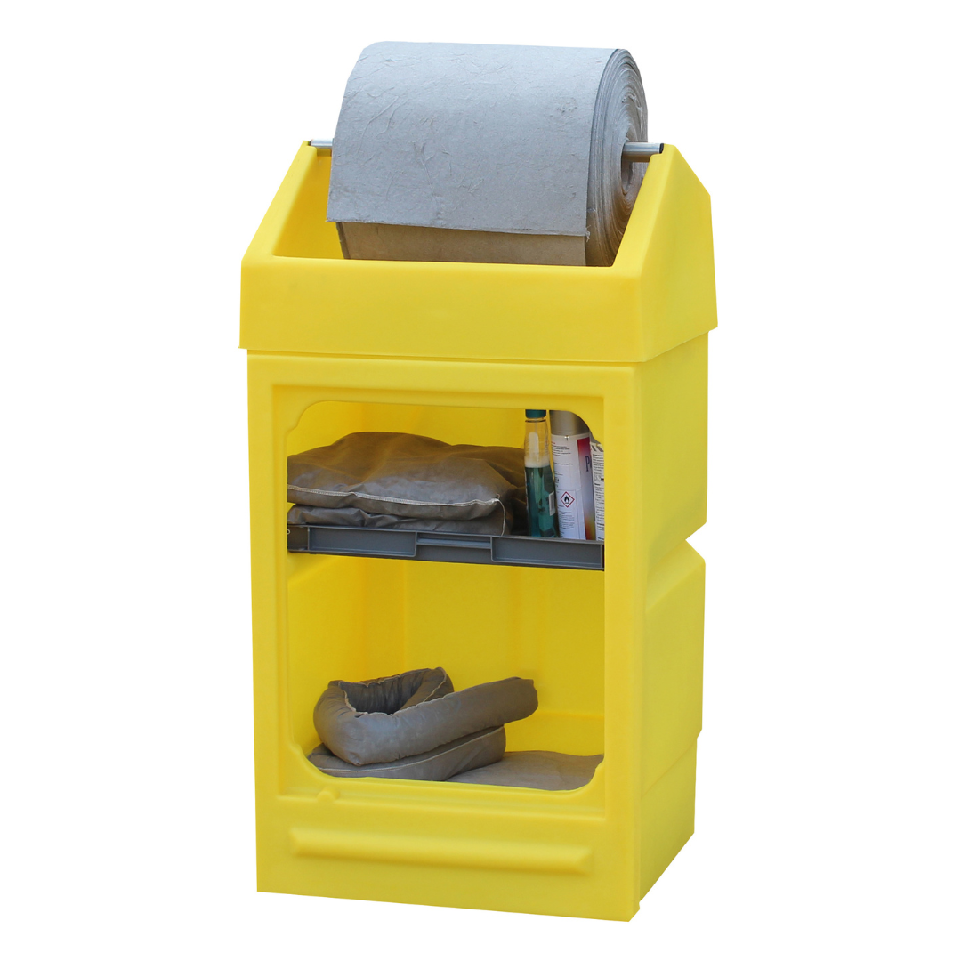 Storage Cabinet With Roll Holder And Removable Inner Tray