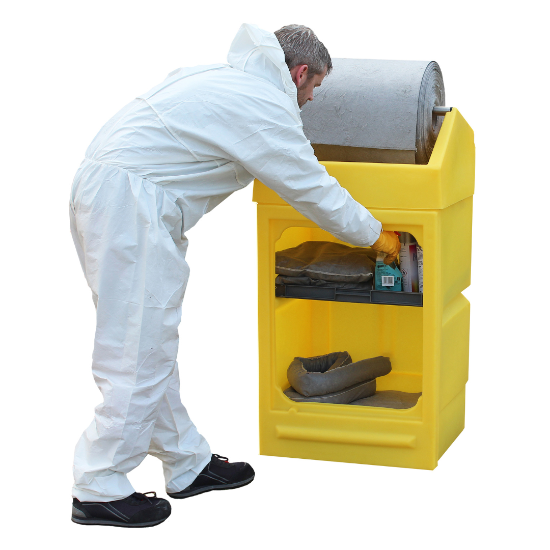 Storage Cabinet With Roll Holder And Removable Inner Tray