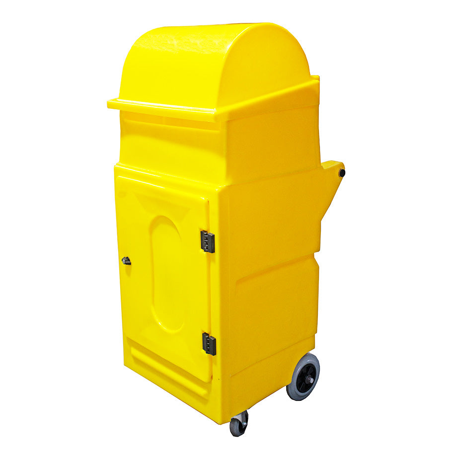 Mobile Lockable Cabinet with Roll Holder