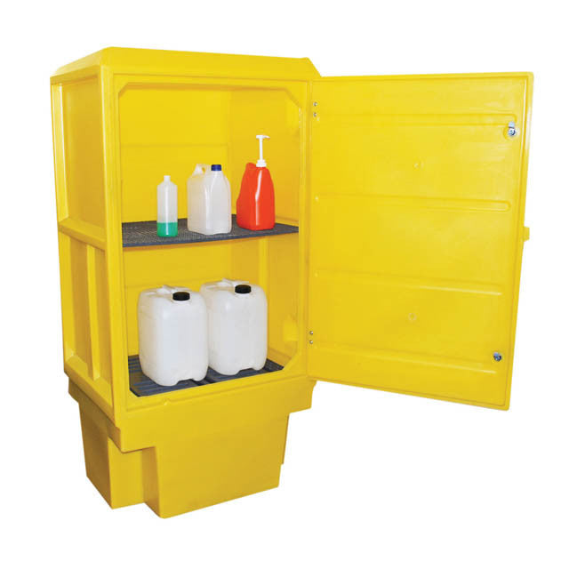 Polyethylene Storage Cabinet with Shelf - 225 Litre Sump