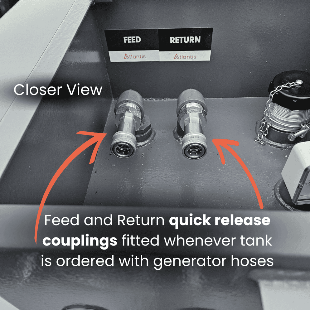 850 Litre Steel Bunded Imperium® Generator Feed Tank - Atlantis