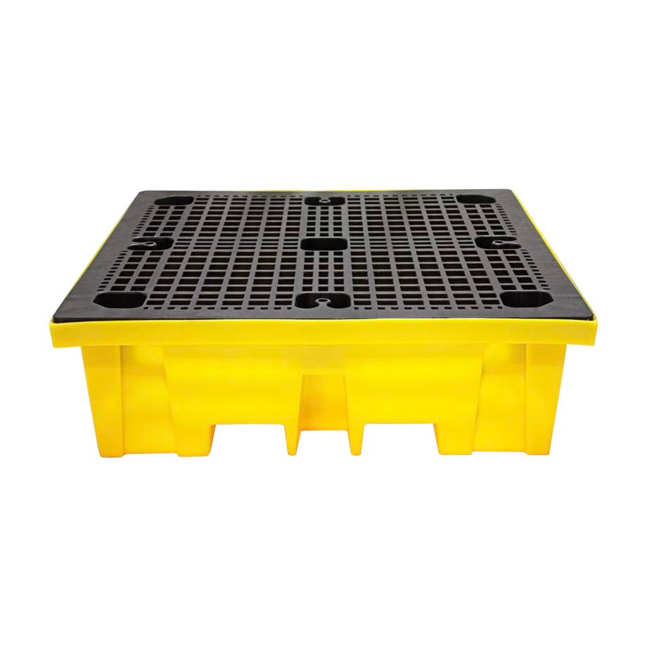 Spill Pallet with grid - 4 way FLT access (For 4 x 205ltr Drums)